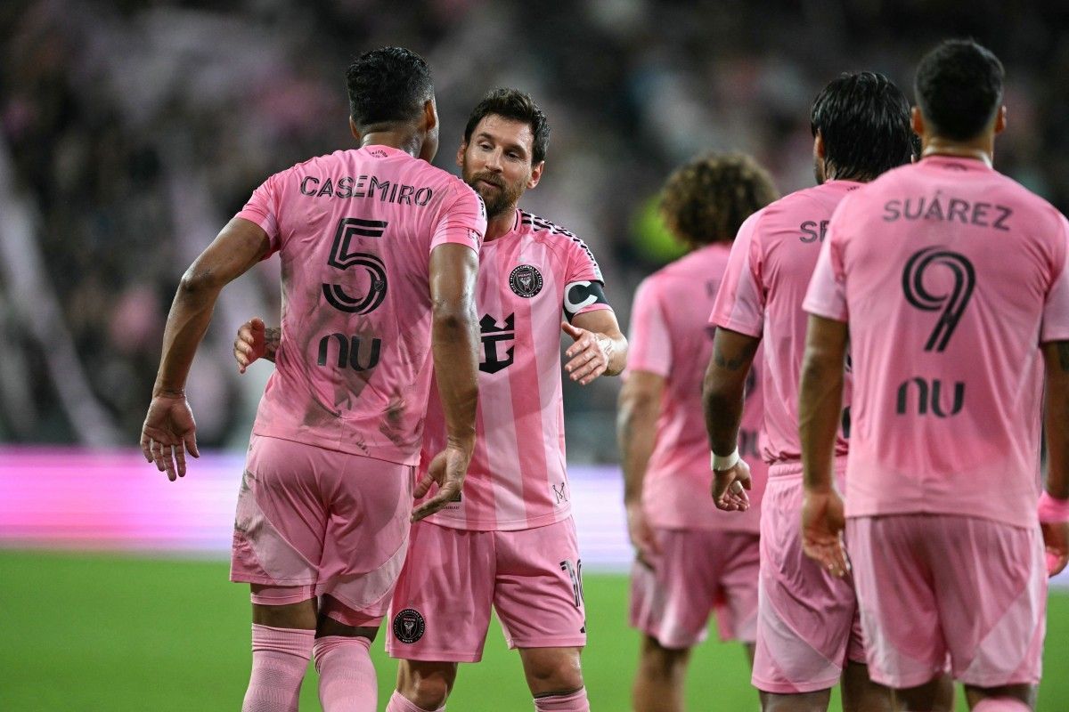 Casemiro comemorando gol pelo Inter Miami