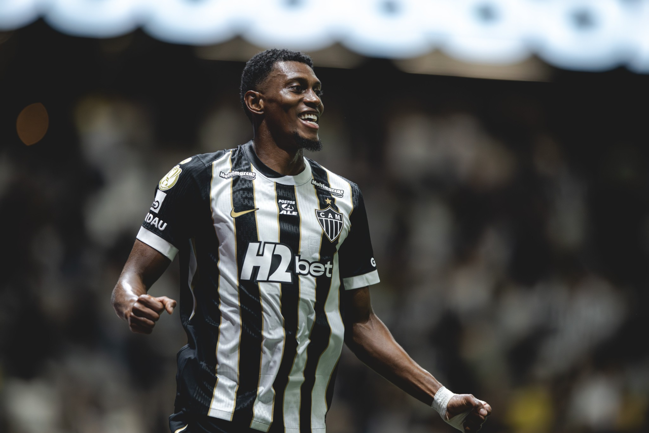 Cassierra comemora gol pelo Atlético-MG