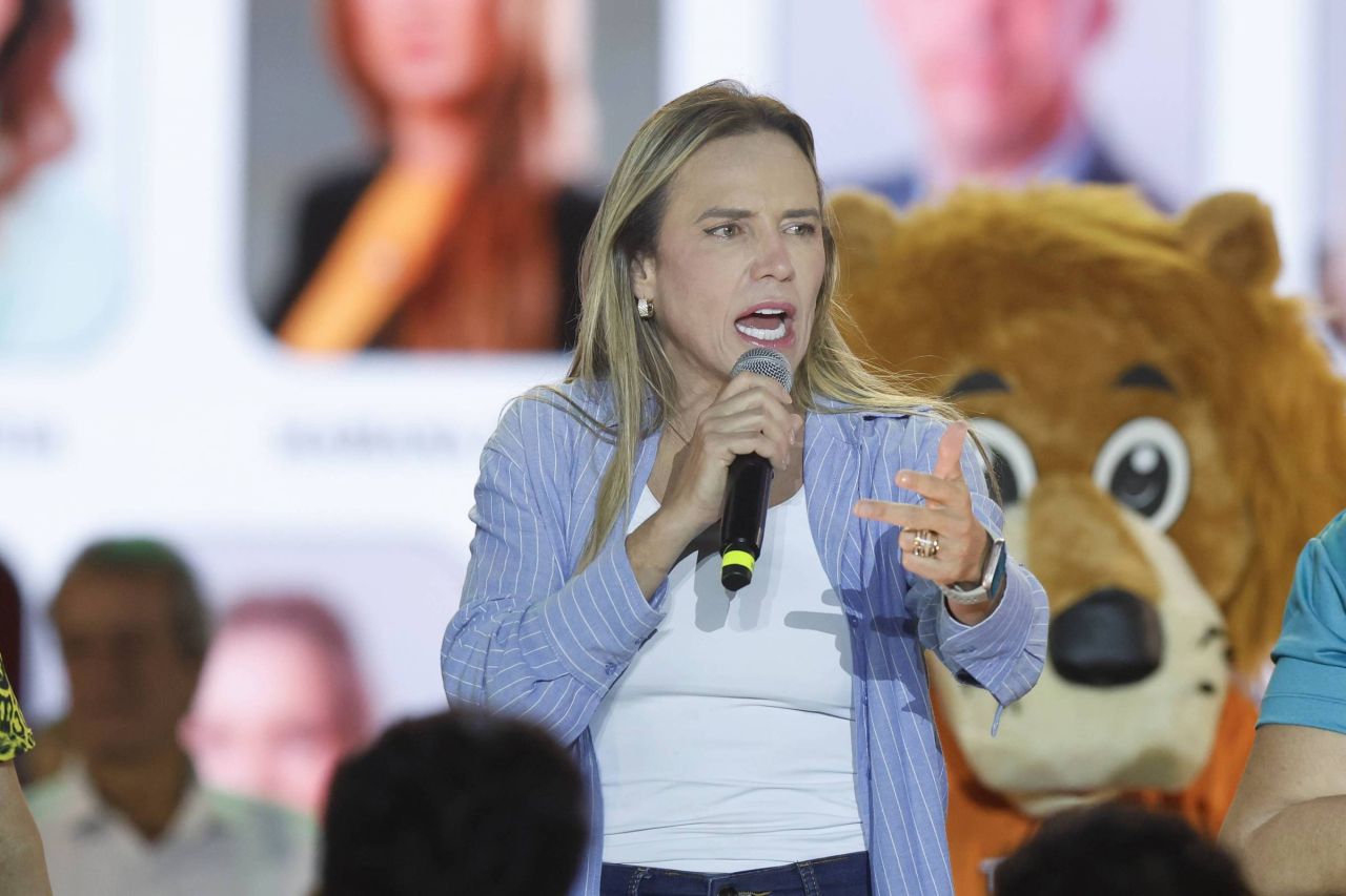 Celina Leão no dia da eleição