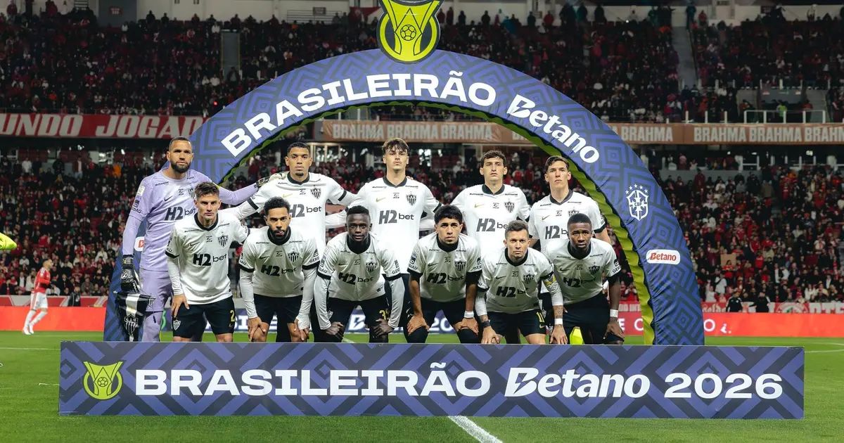 Jogadores do Atlético comemorando em campo