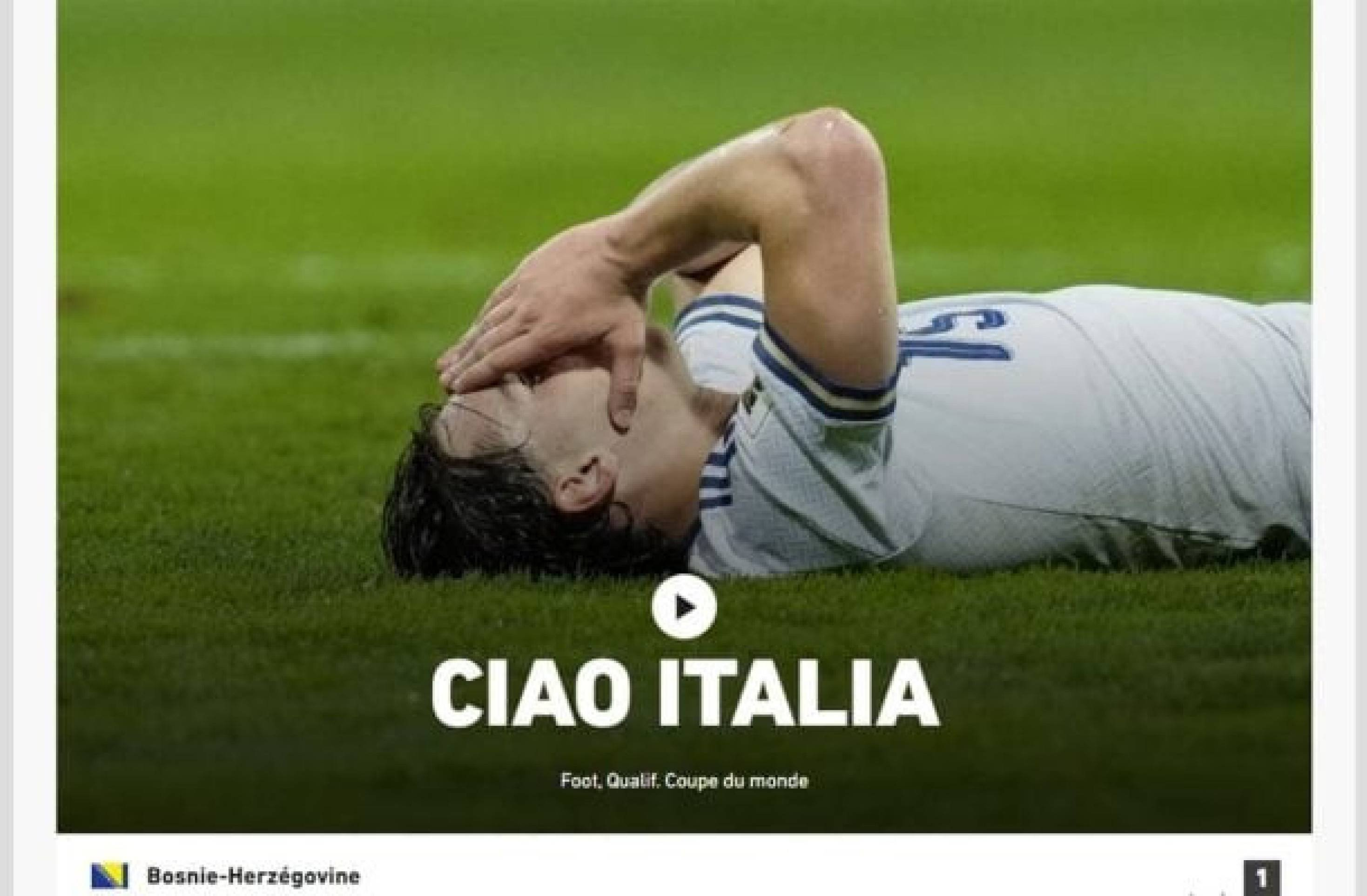 Jogadores da seleção italiana abatidos após eliminação