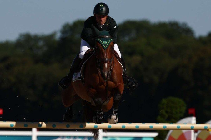 Stephan Barcha em prova de salto