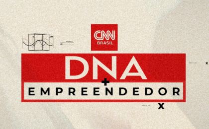 Identidade visual do CNN Money no estúdio