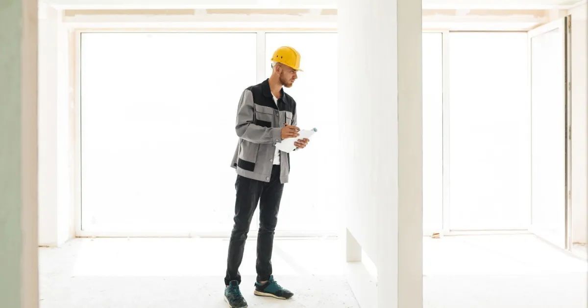 interior de apartamento em construção