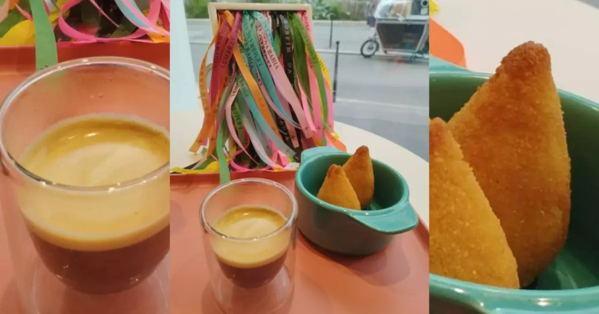 Interior do Comptoir Bossa com prateleiras de produtos brasileiros