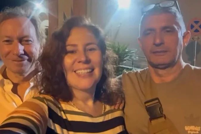 Carla Zambelli após soltura em Roma