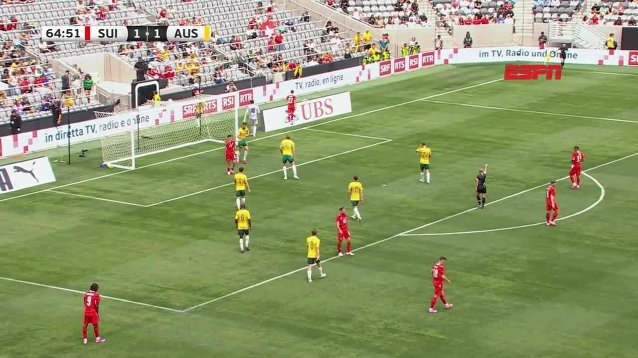 Cristian Volpato em treino da seleção australiana
