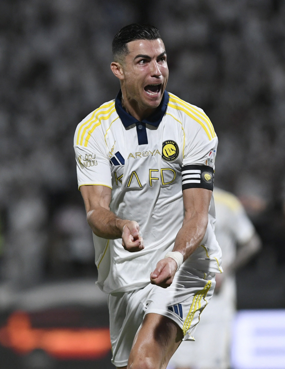 Cristiano Ronaldo comemorando gol pelo Al-Nassr