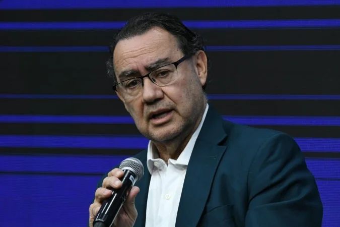 Augusto Cury durante sabatina no Correio Braziliense