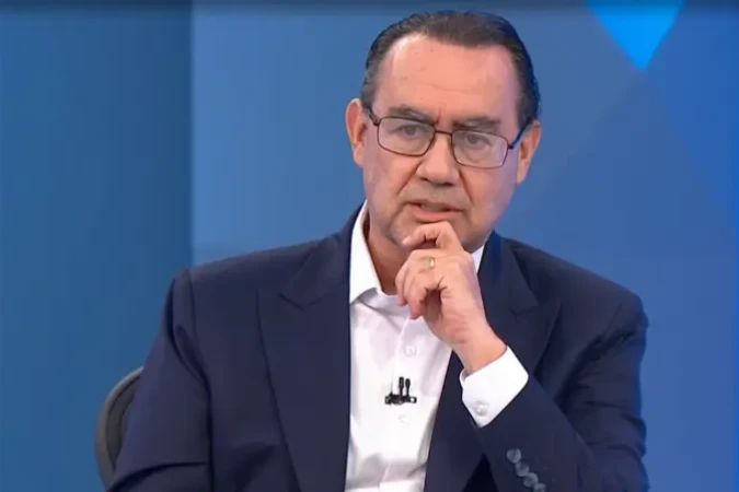 Augusto Cury durante sabatina na TV Globo