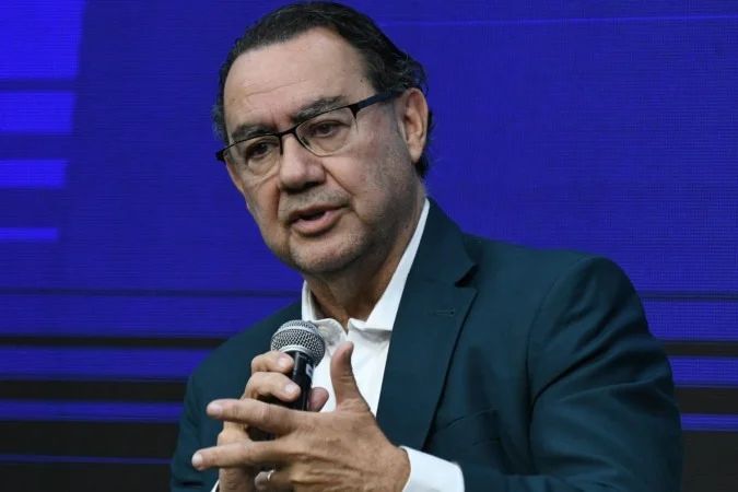 Augusto Cury durante sabatina no Correio Braziliense