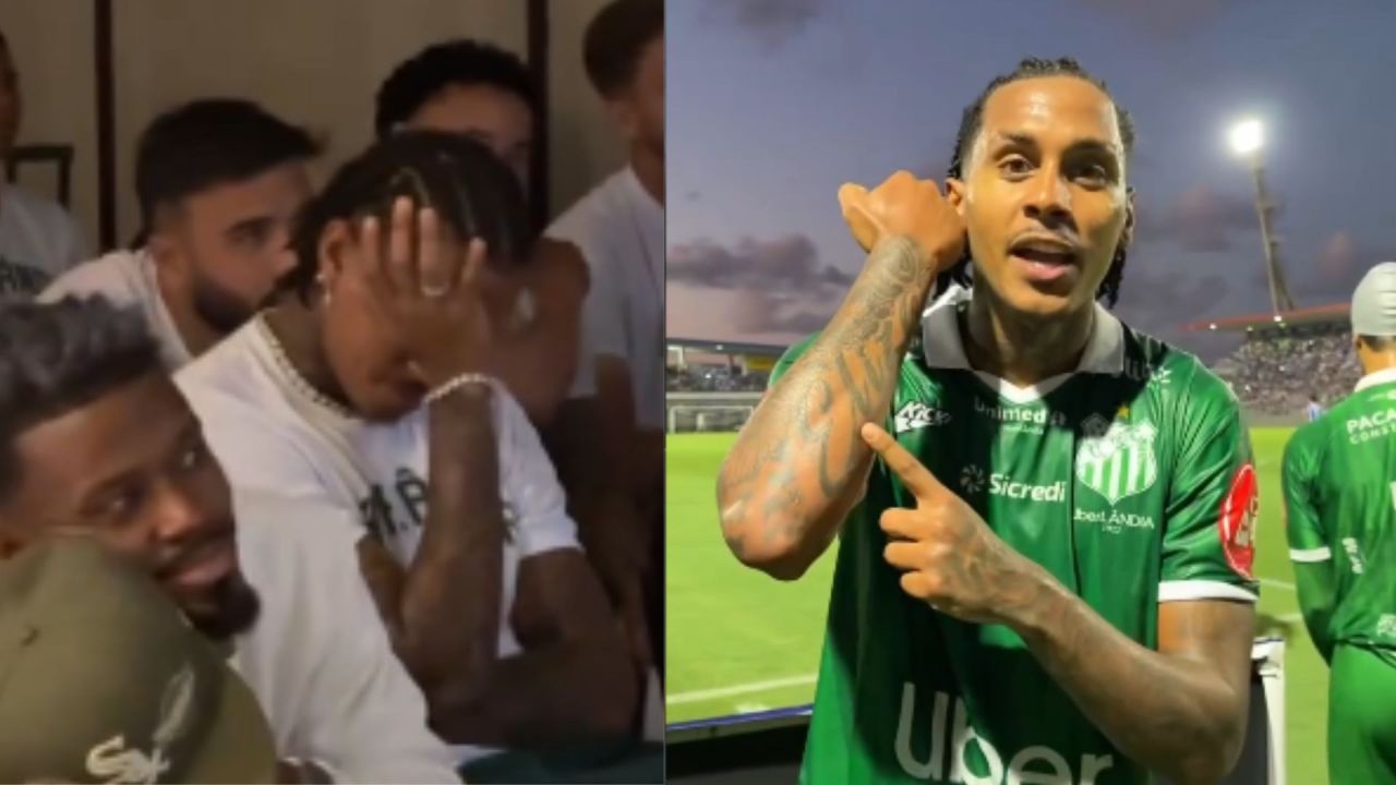 Da Silva comemora gol do Uberlândia