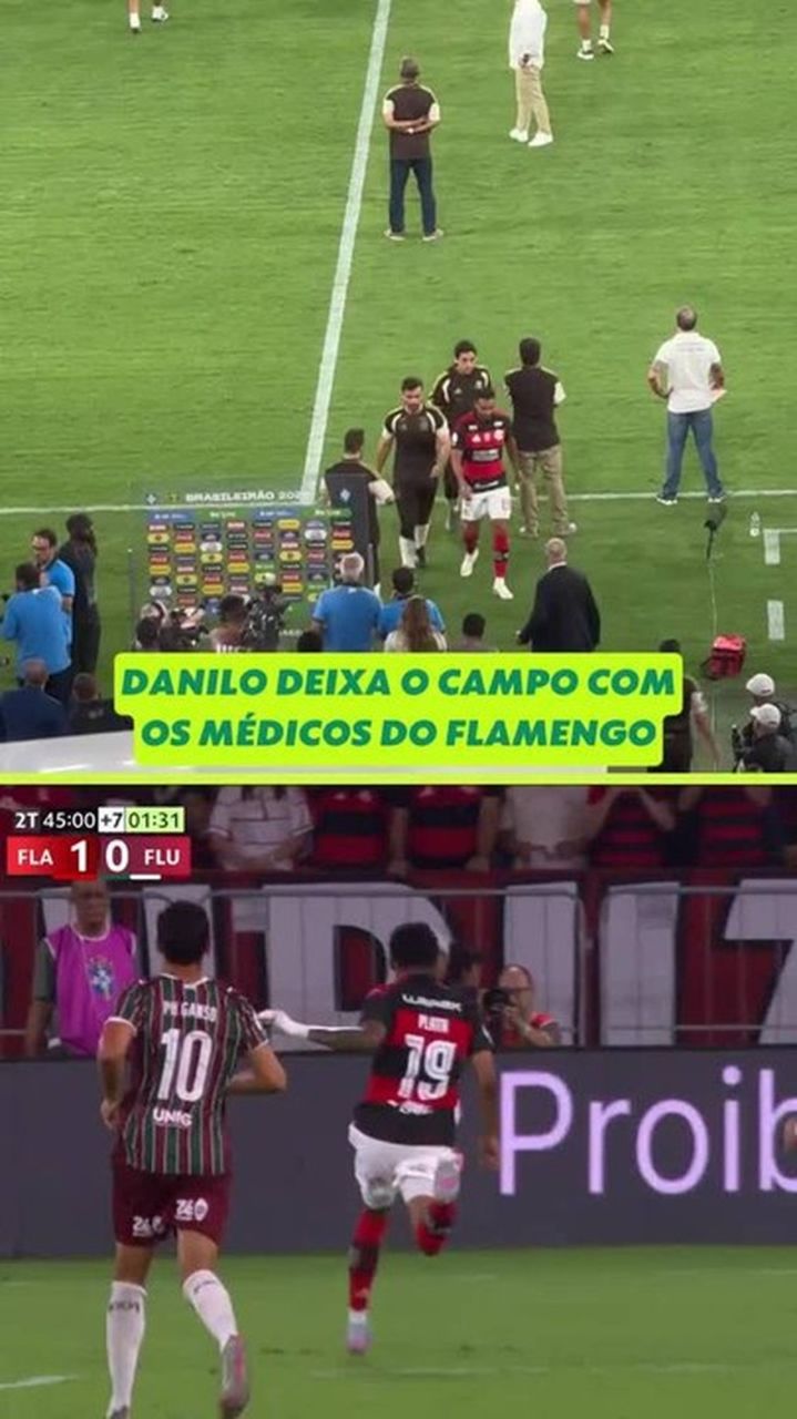 Danilo após choque com o goleiro Fábio