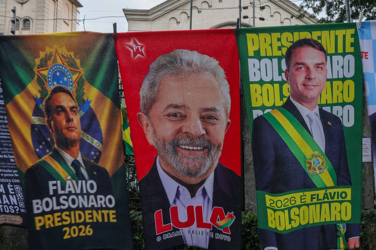 Resultados da pesquisa Datafolha sobre rejeição a Lula e Flávio Bolsonaro