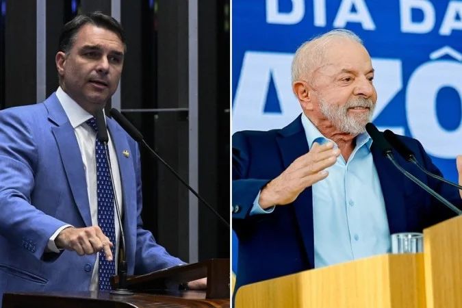 Flávio Bolsonaro e Lula