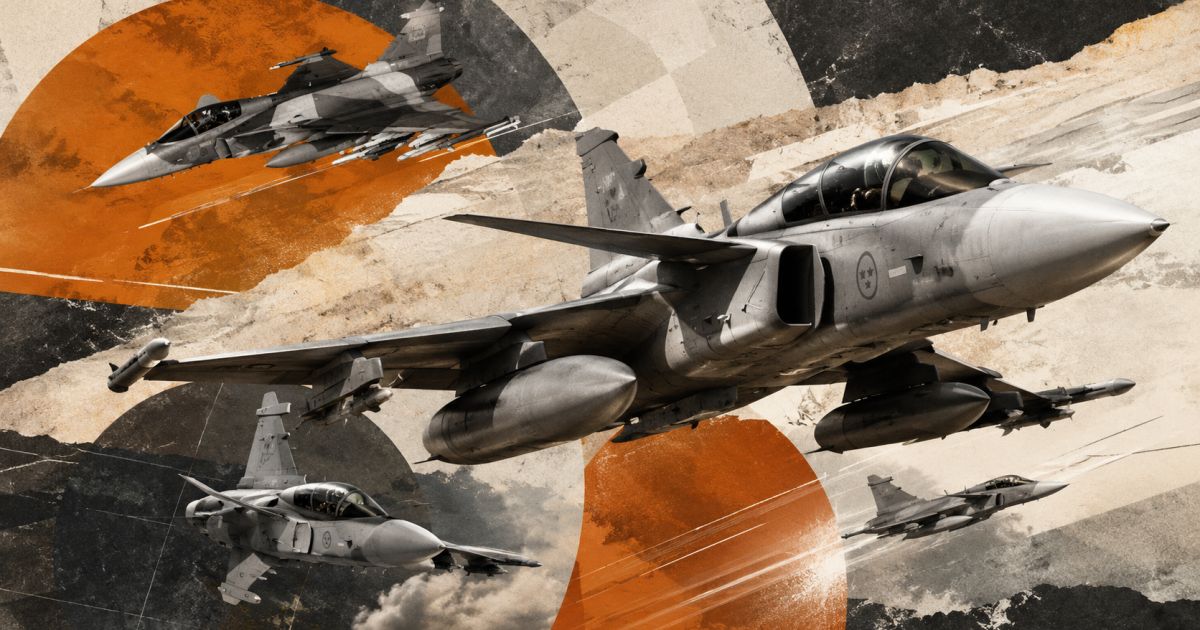 Gripen F da FAB em solo