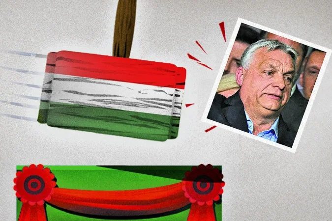 Viktor Orbán em comício