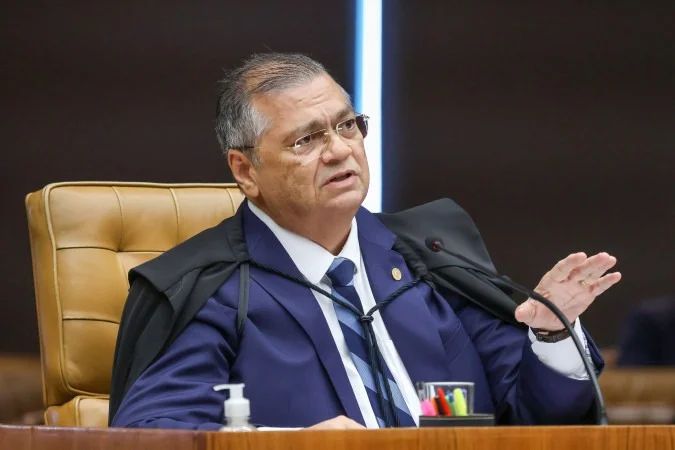 Ministro Flávio Dino falando em sessão do STF