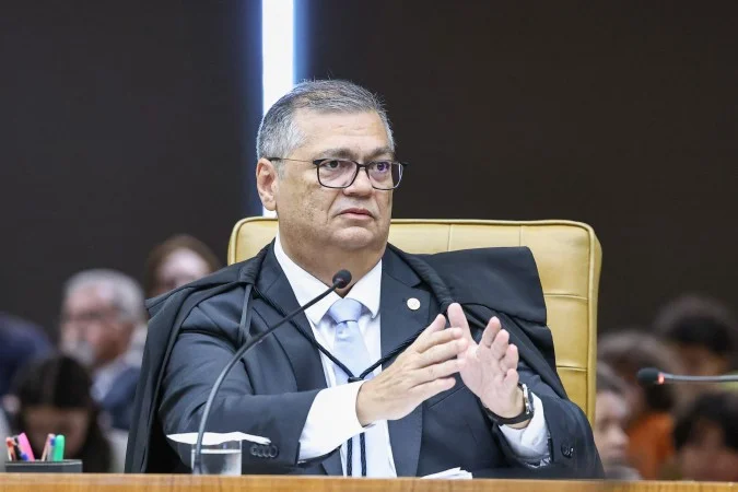 Ministro Flávio Dino durante sessão no Supremo Tribunal Federal