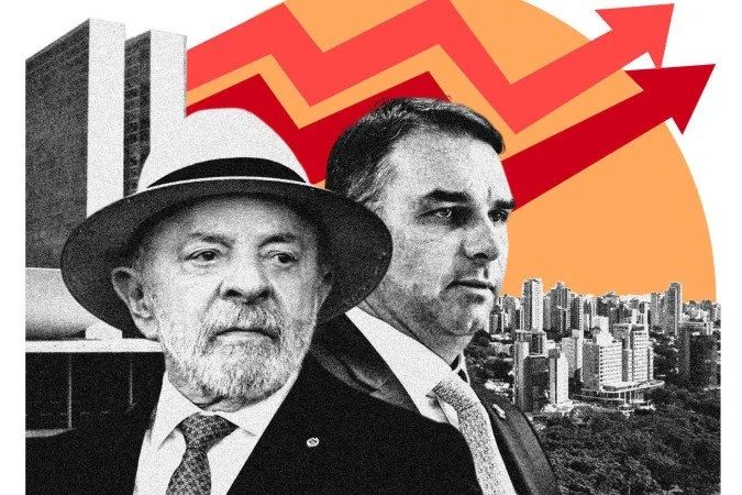 Mapa eleitoral por região mostrando votos do primeiro turno