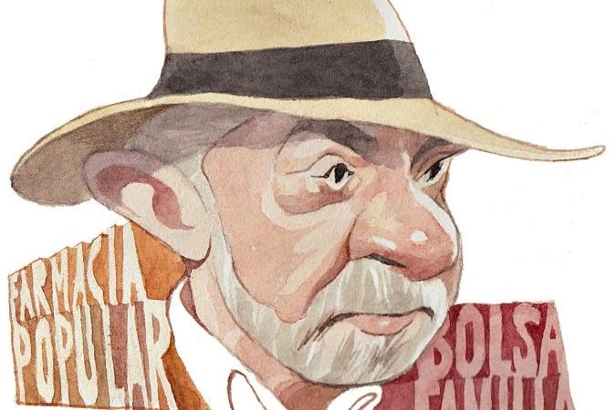 Lula e Flávio Bolsonaro em campanha