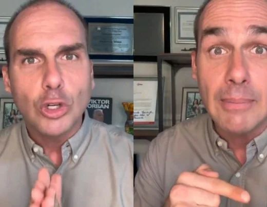 Eduardo Bolsonaro em vídeo nas redes sociais