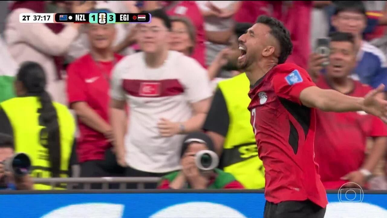 Mohamed Salah comemorando gol pelo Egito