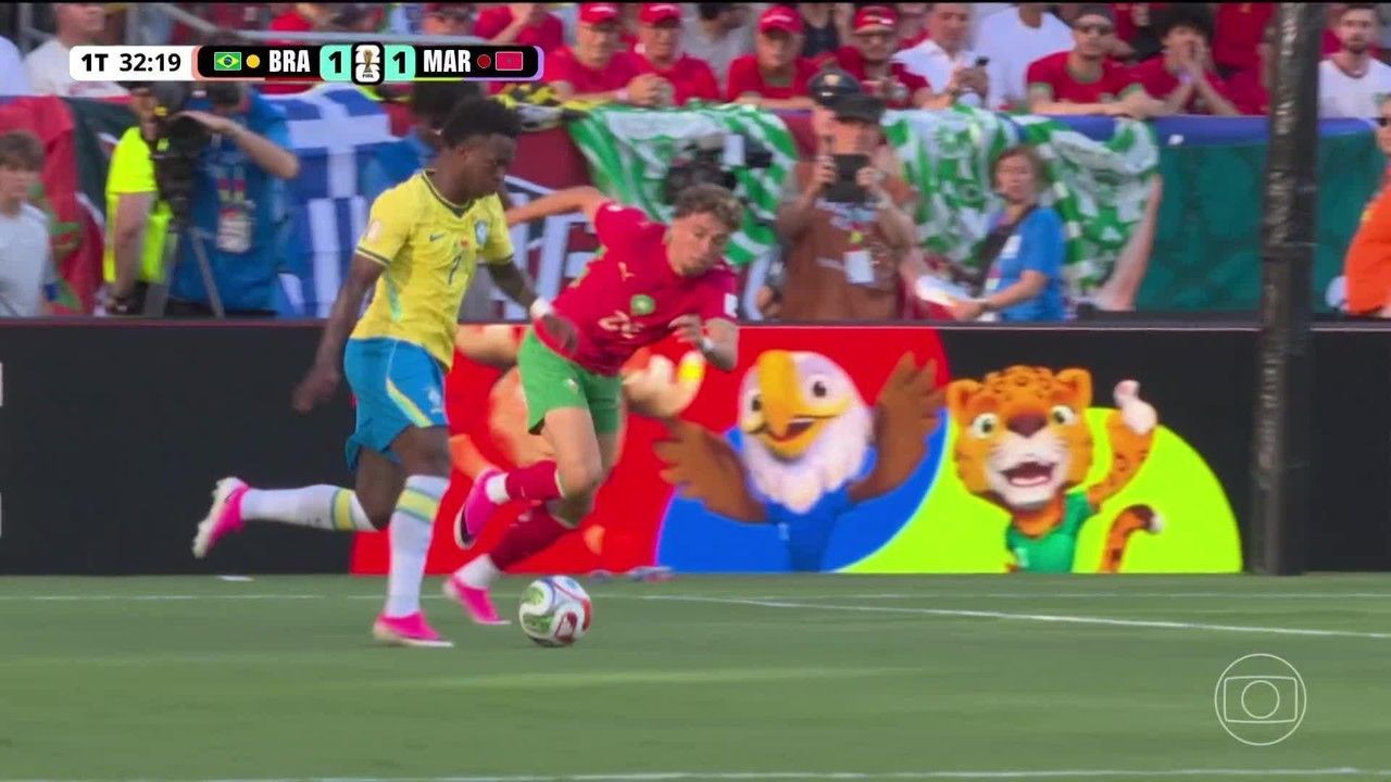 Brasil x Marrocos em ação