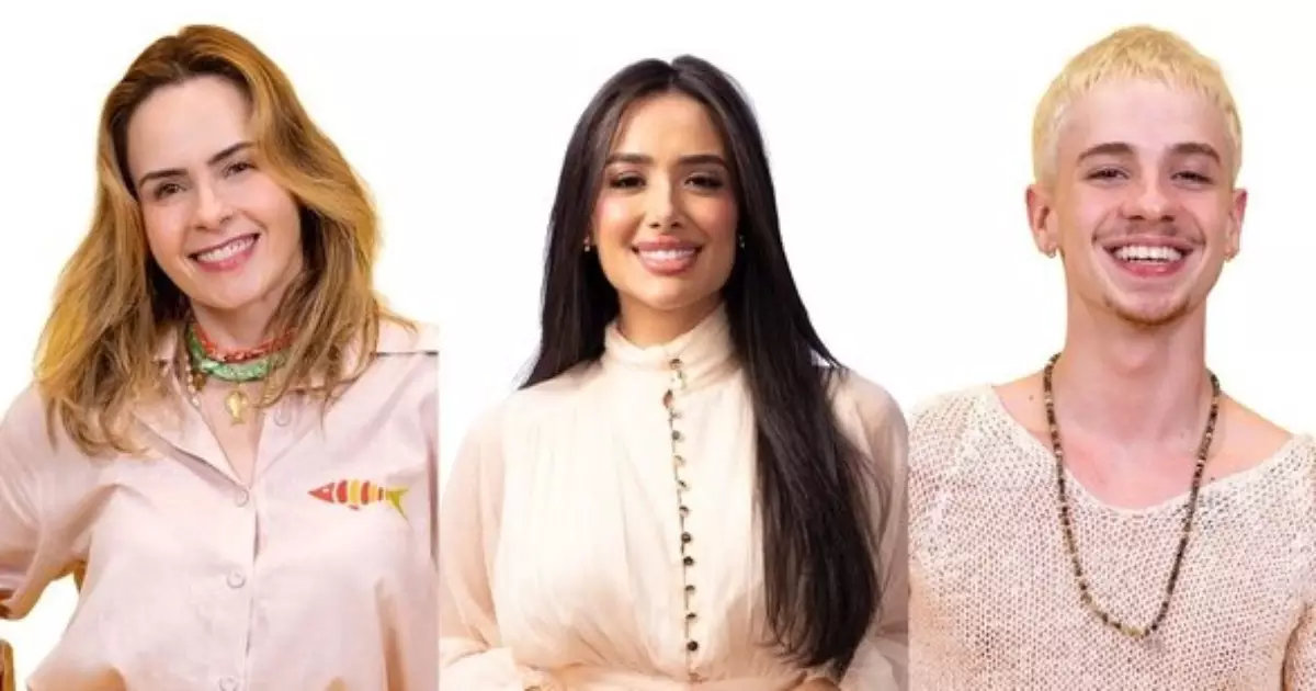 Ana Paula, Jordana e Juliano no sofá durante votação do BBB 26