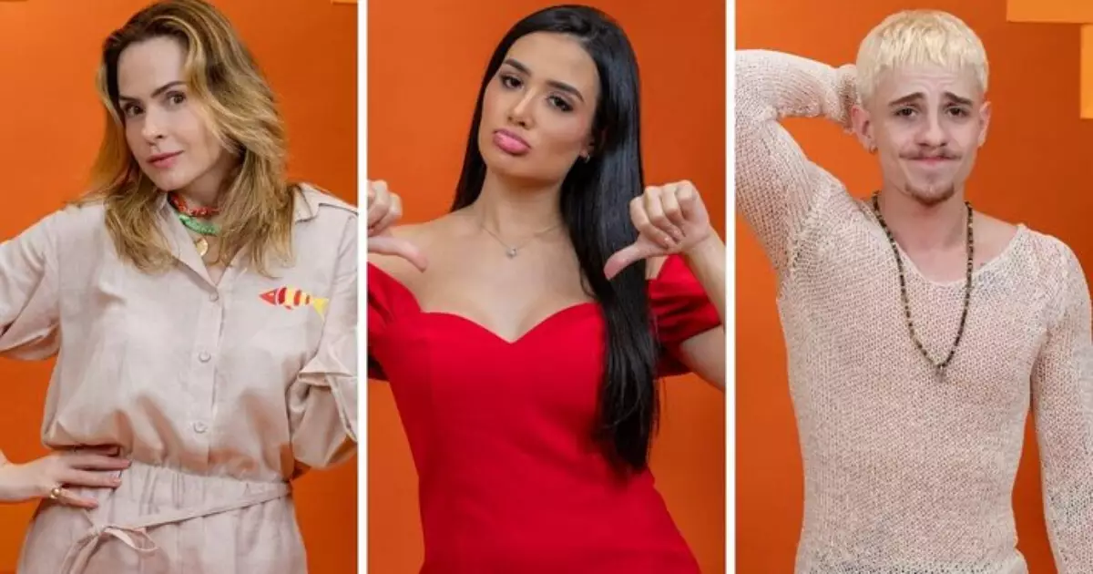 Jordana, Juliano Floss e Ana Paula no paredão do BBB 26