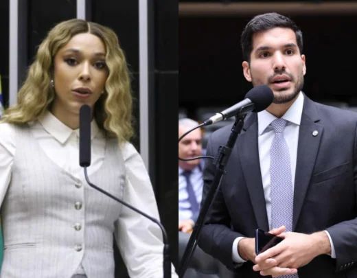 Erika Hilton durante sessão na Câmara dos Deputados