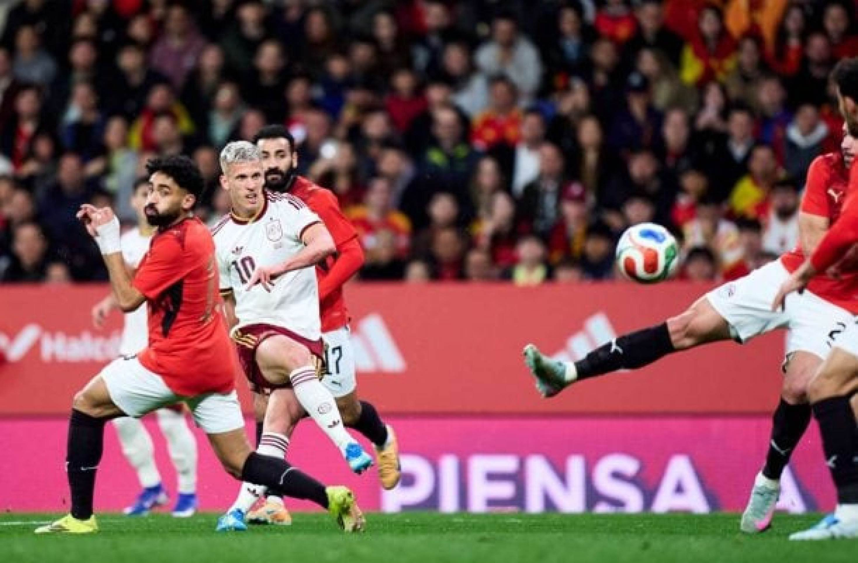 Partida entre Espanha e Egito no RCDE Stadium
