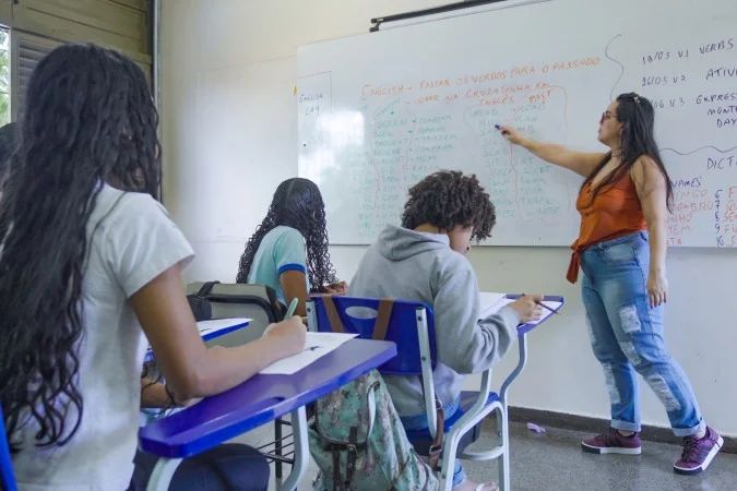 Alunos em sala de aula