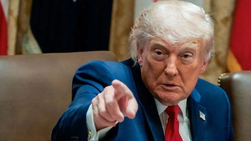 Donald Trump em anúncio sobre tarifas