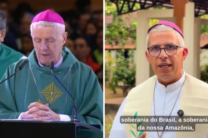 Bispos católicos em cerimônia religiosa