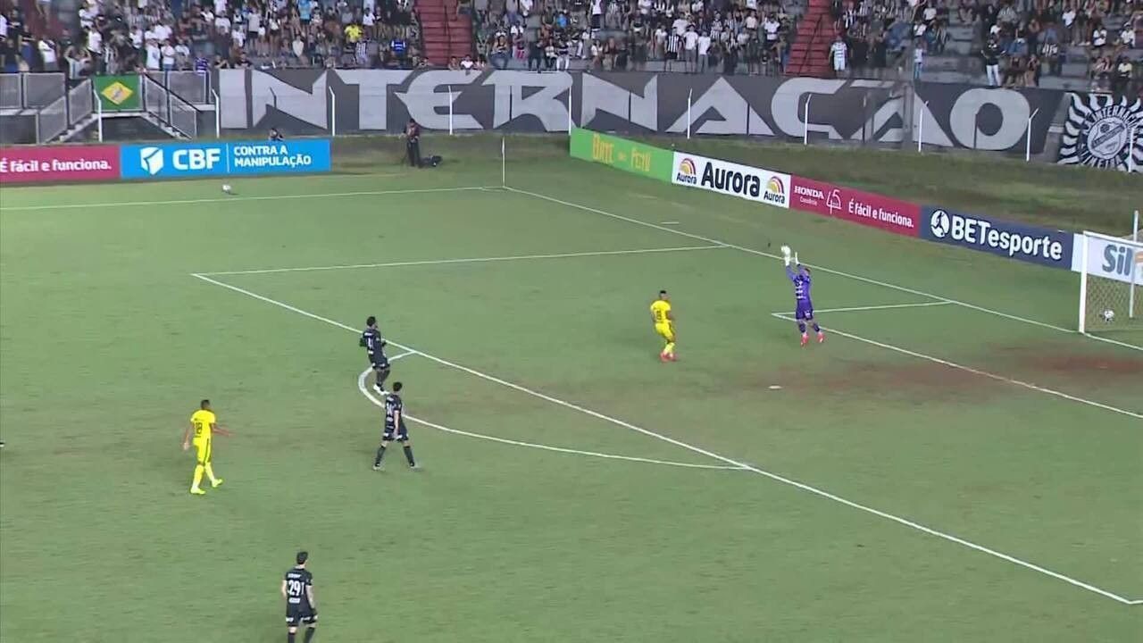 Goleiro Renan lamenta após falha no gol do Brusque