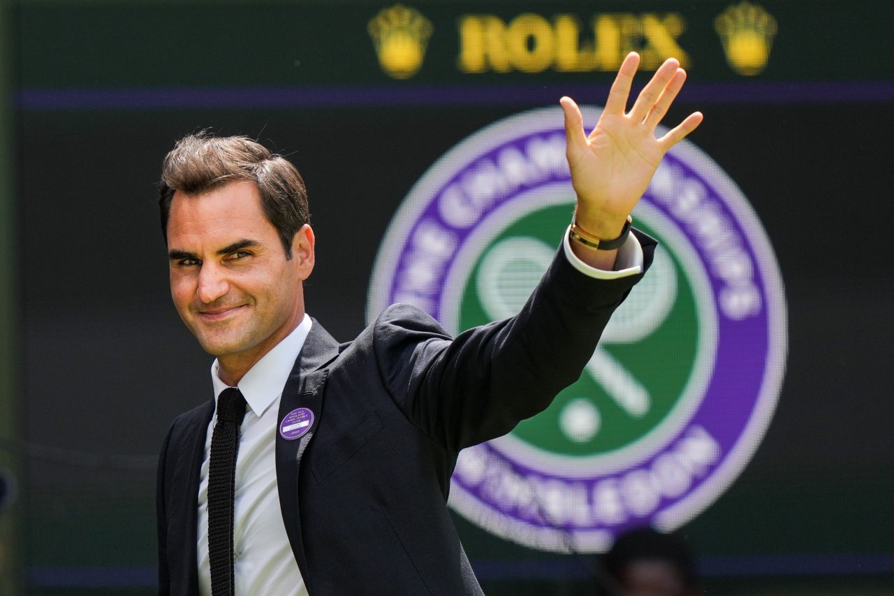 Roger Federer em partida de tênis