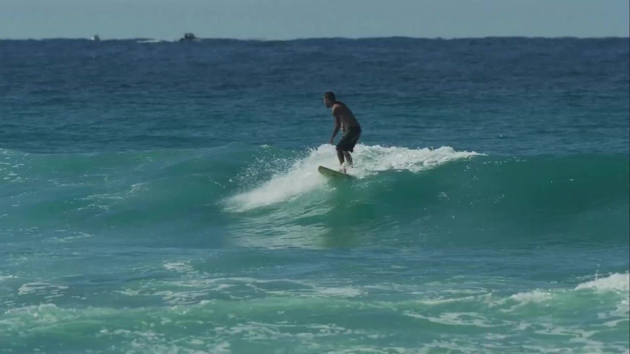 Filipe Toledo surfando ao lado de golfinhos em Snapper Rocks, Gold Coast