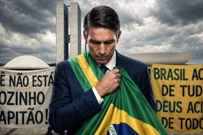 Cartaz do filme Dark Horse com referência a Jair Bolsonaro