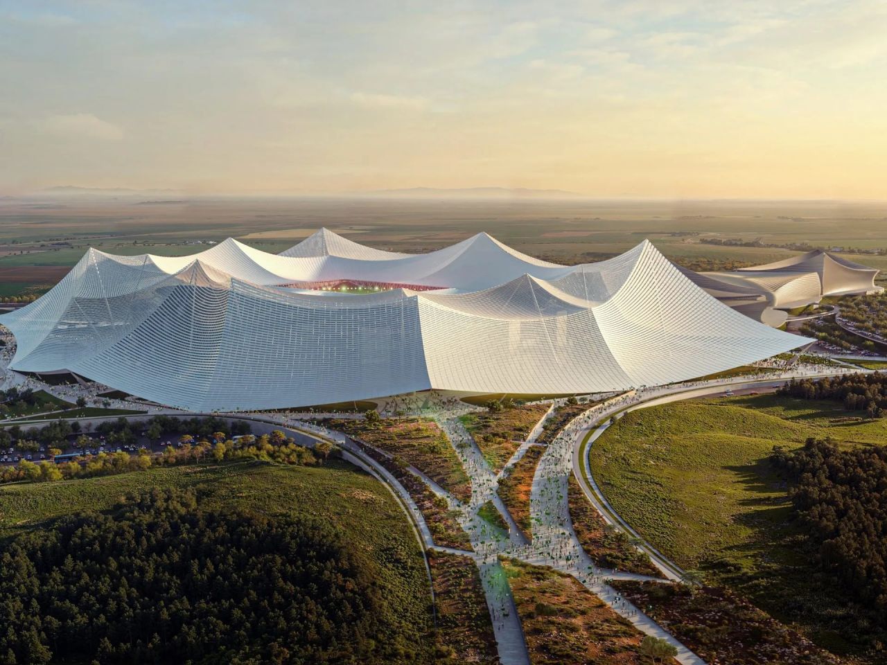 Projeto do estádio Hassan II em Benslimane