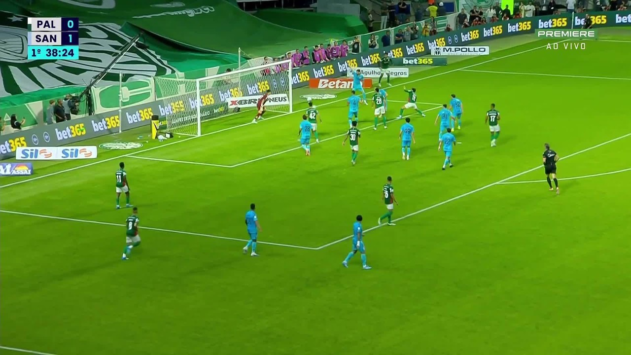 Time do Palmeiras antes do clássico contra o Santos