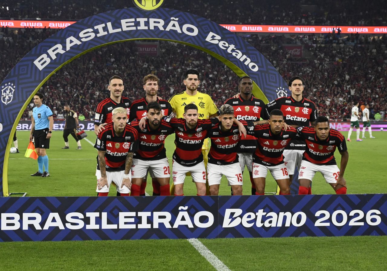 Jogadores do Flamengo após derrota para o Palmeiras no Maracanã