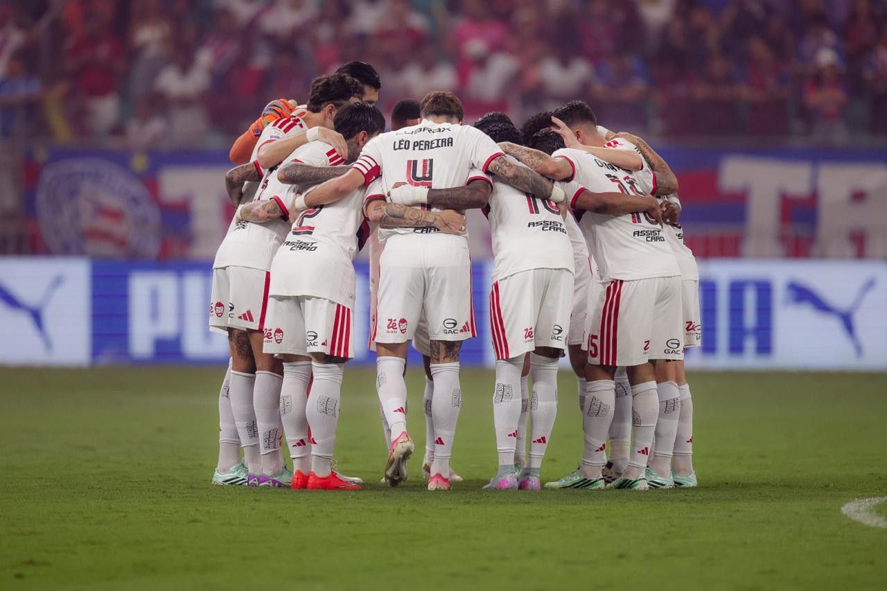Flamengo em ação contra o Bahia