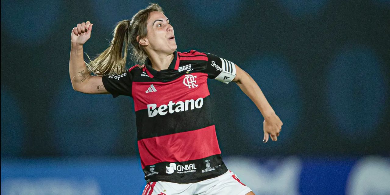 Flamengo comemora gol contra Atlético-MG