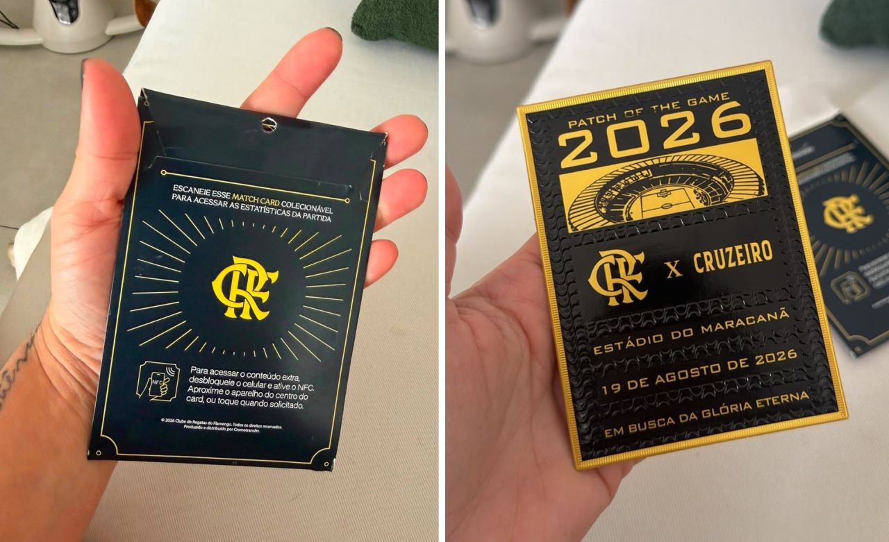 Patch colecionável do Flamengo à venda no Maracanã
