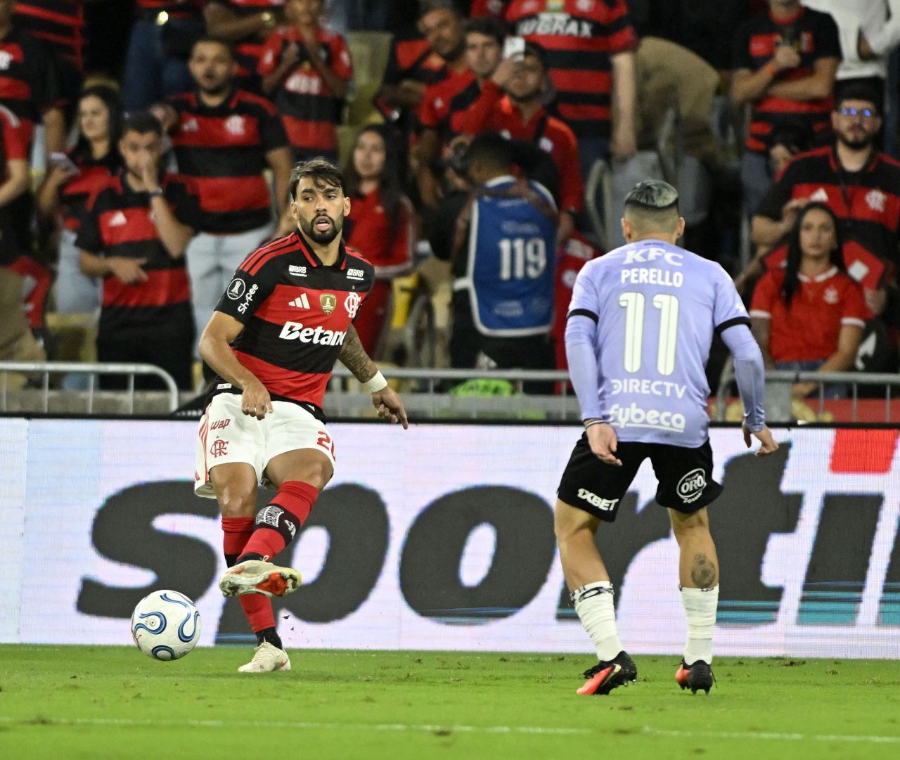 Paquetá durante o jogo Flamengo x Independiente del Valle