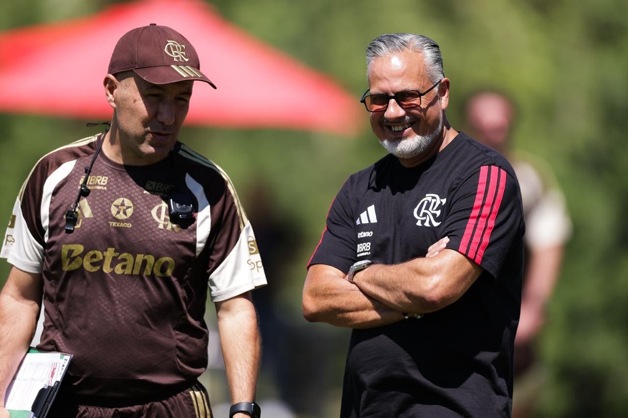 Treino do Flamengo no Ninho do Urubu com Leonardo Jardim