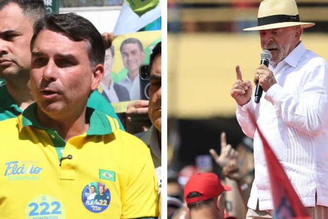 Flávio Bolsonaro em evento no Paraná