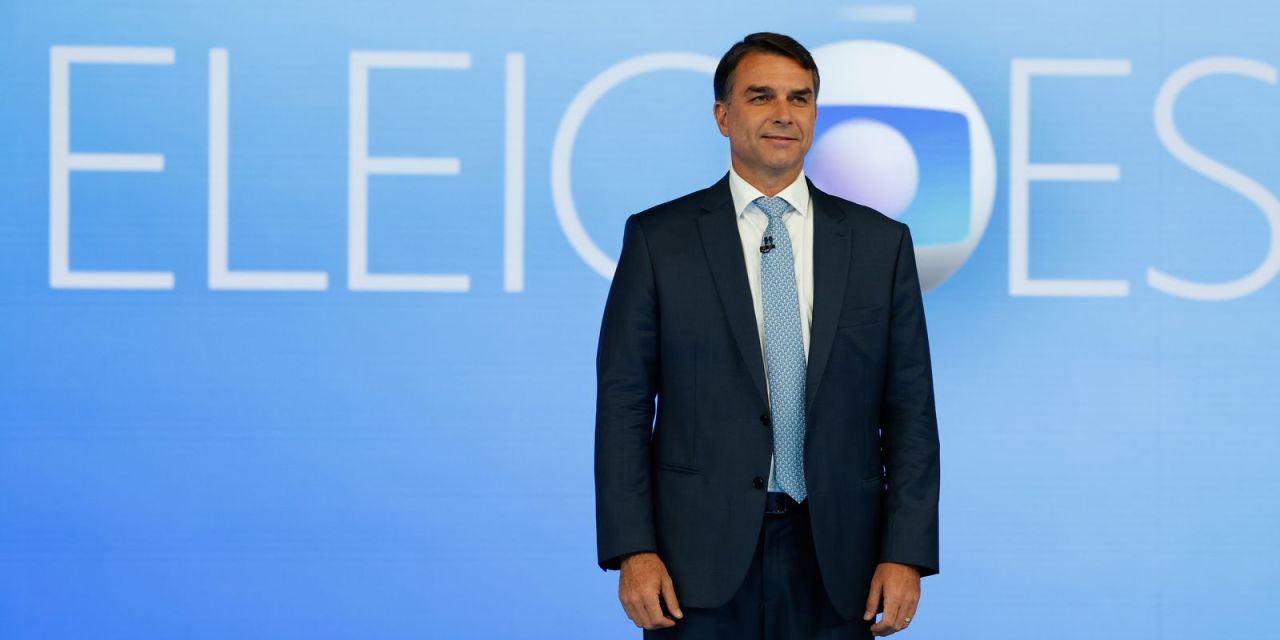 Flávio Bolsonaro no debate da TV Globo