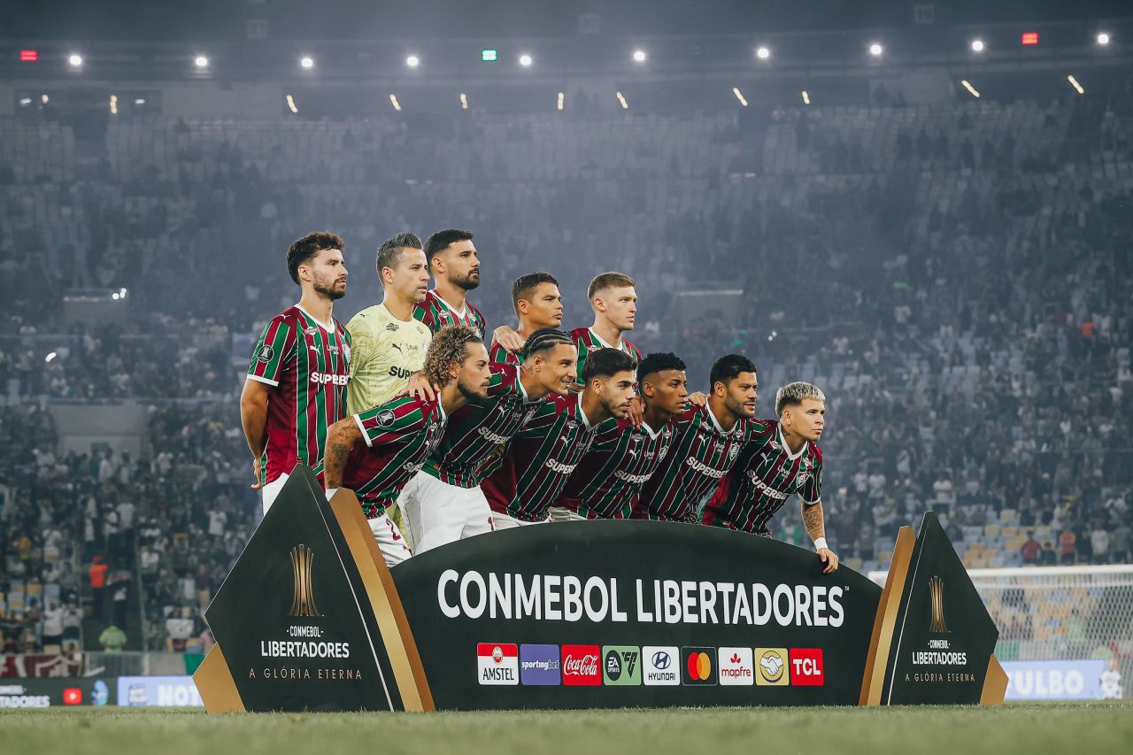 Time do Fluminense antes de partida da Libertadores